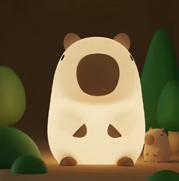 Velador Infantil Silicona Capibara Tactil y Recargable por USB